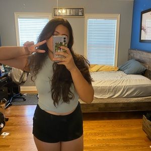 *me to we* baby blue crop top